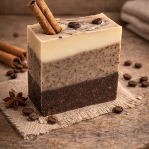 Мыло-скраб Капучино с корицей натуральное кофейное мыло ручной работы DUSHISTO