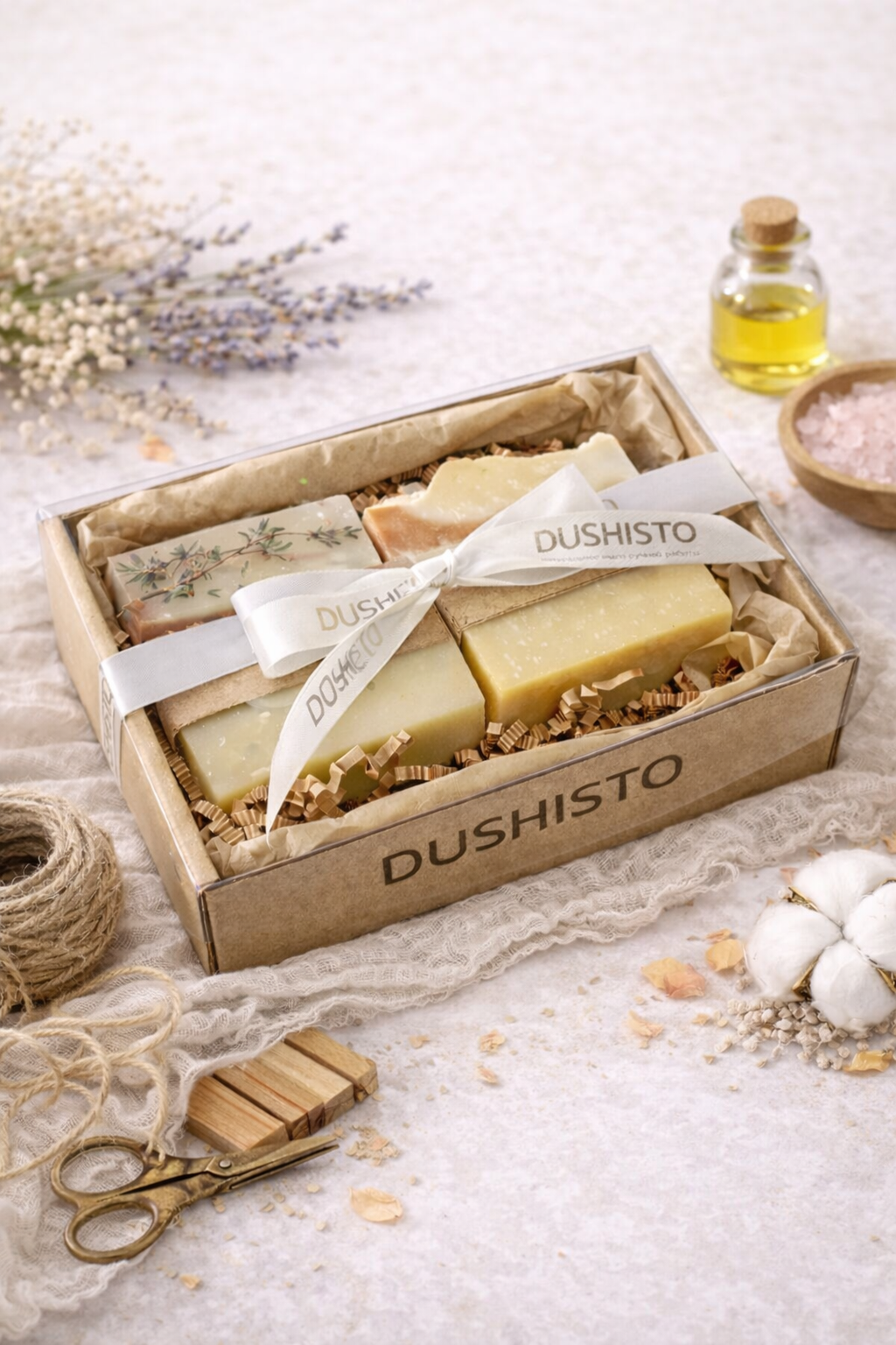 Подарочный набор мыла ручной работы Лавандовые облака и Шелковое удовольствие — изображение 2